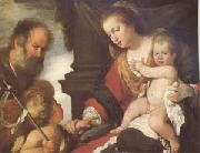 Bernardo Strozzi The Holy Family with John the Baptist (mk05) oil